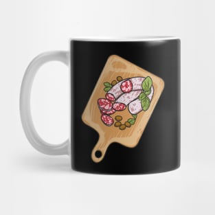 Salami and Olives on Tray Platter Mug